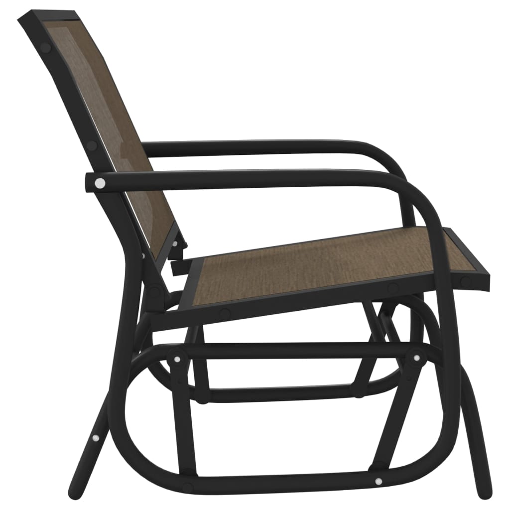 Fauteuil Suspendu Jardin Confort en Textilène Marron