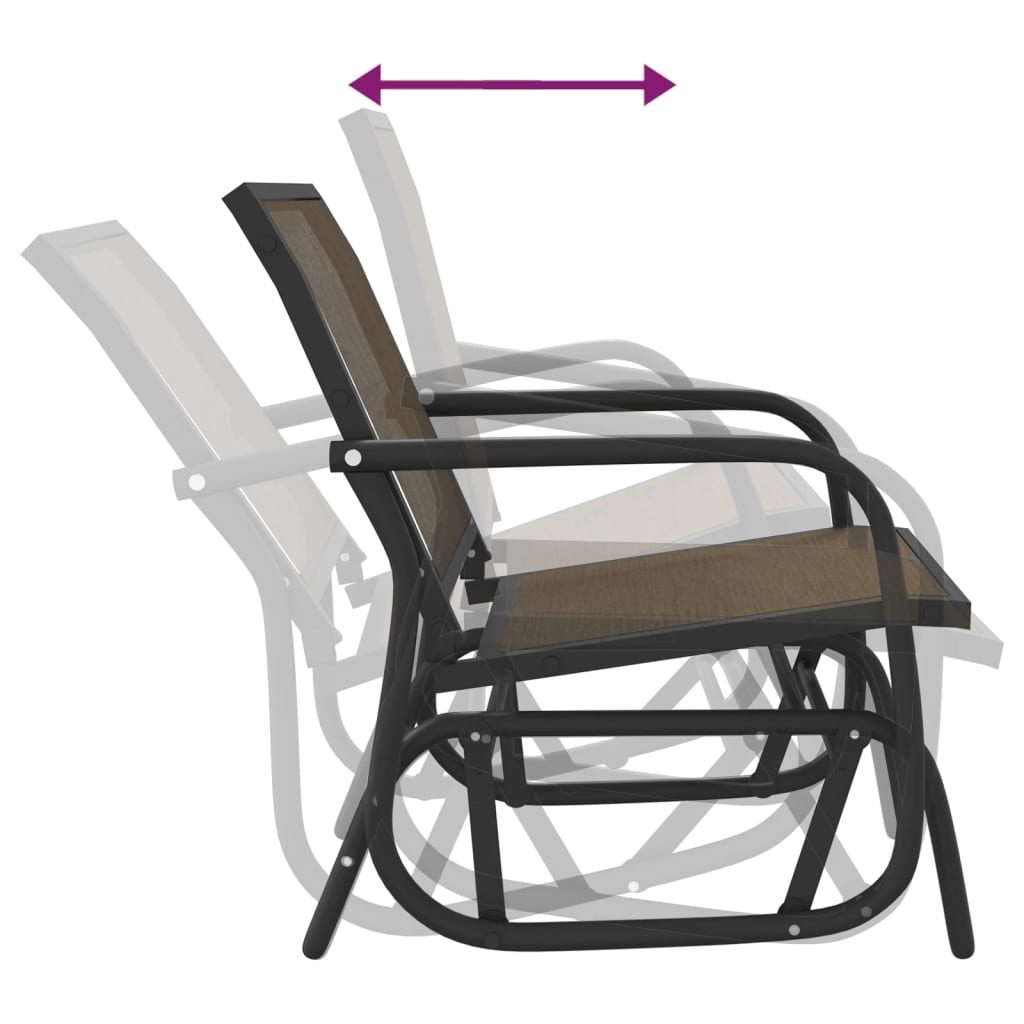 Fauteuil Suspendu Jardin Confort en Textilène Marron