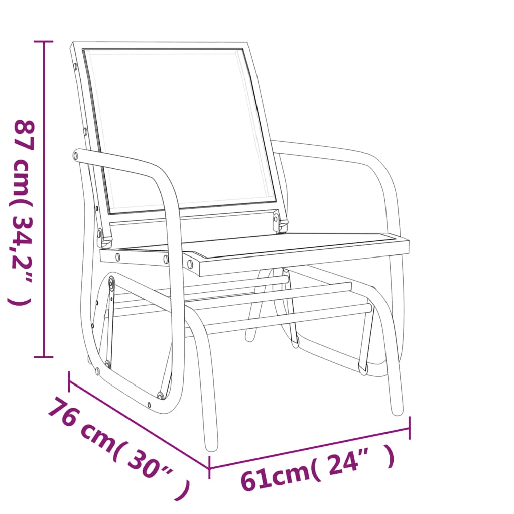 Fauteuil Suspendu Jardin Confort en Textilène Marron