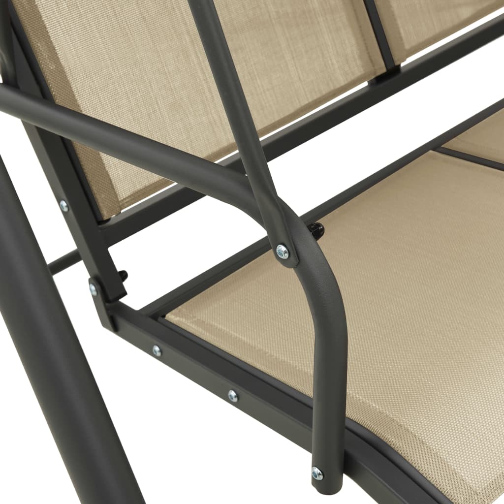 Balancelle de Jardin Confortable avec Canopée et Assise Douce