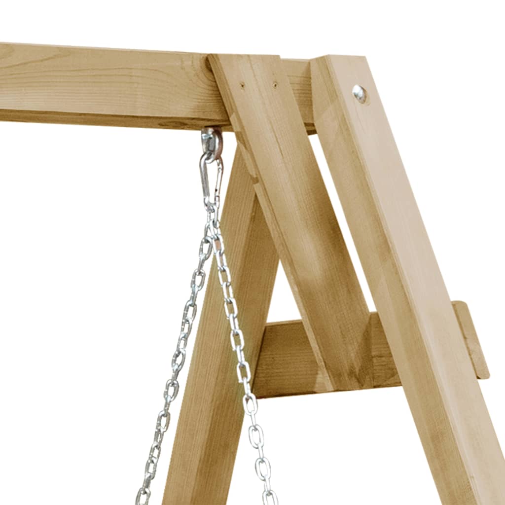 Balancelle de Jardin Confortable en Bois de Pin Résistant