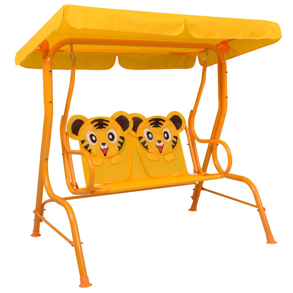 Balancelle Enfant Jardin Confortable avec Auvent Pare-Soleil