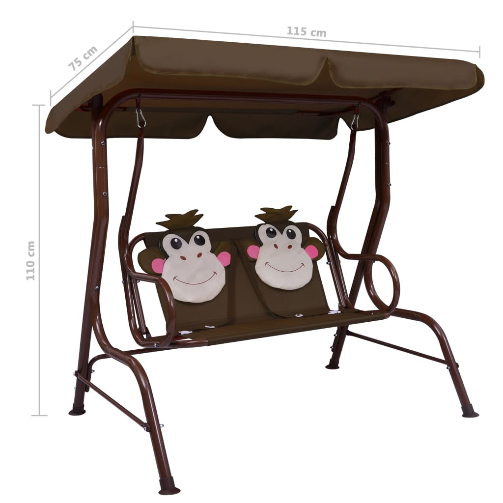Balancelle Enfant Jardin Confortable avec Auvent Pare-Soleil