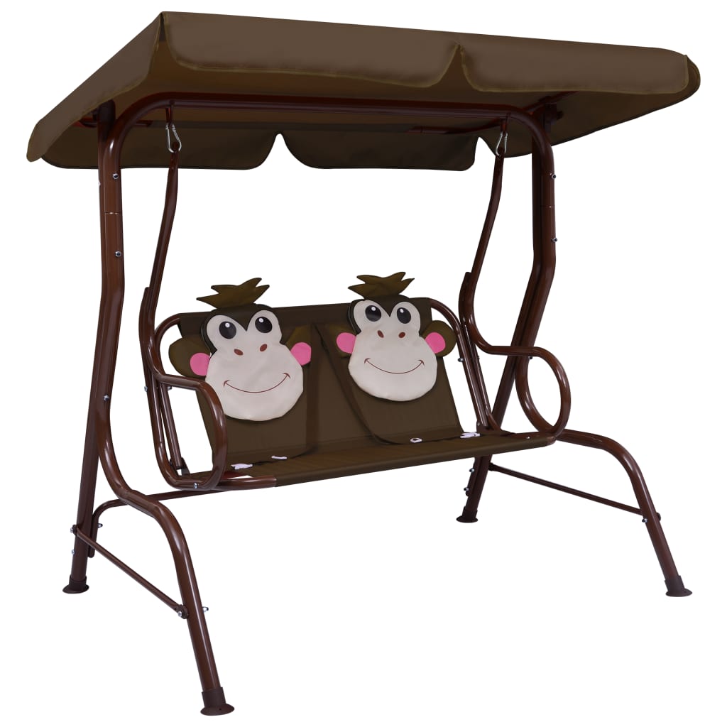 Balancelle Enfant Jardin Confortable avec Auvent Pare-Soleil